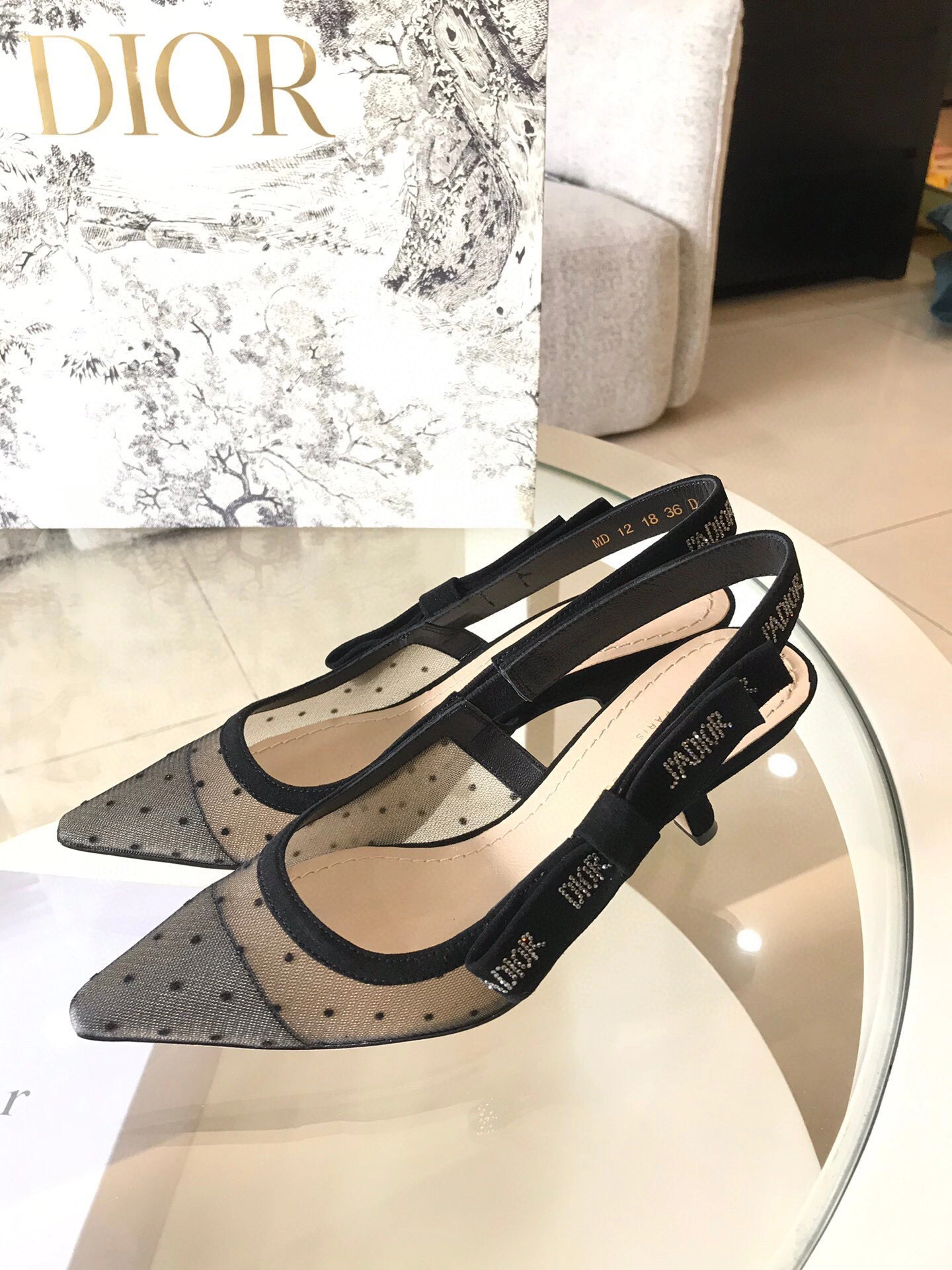 coco-- embroidery Heel height1cm 6.5cm 9.5cm slingback 2colour item : B-X024B25139-2